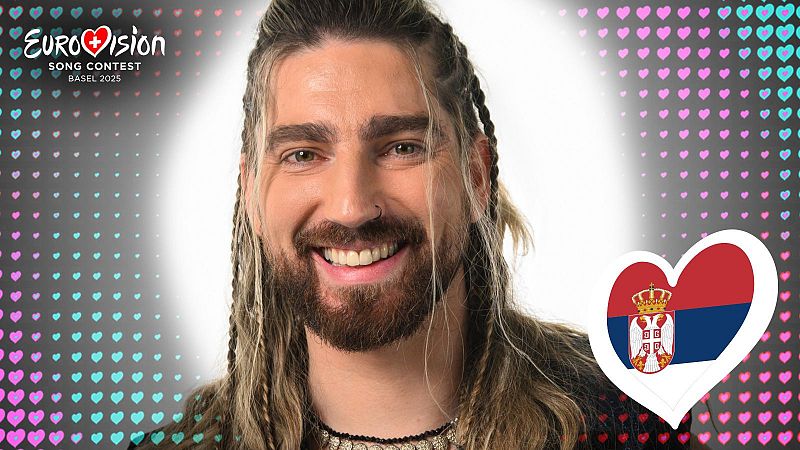 Princ, con cabello trenzado y barba, representará a Serbia en Eurovisión 2025 con la canción 'Mila'.