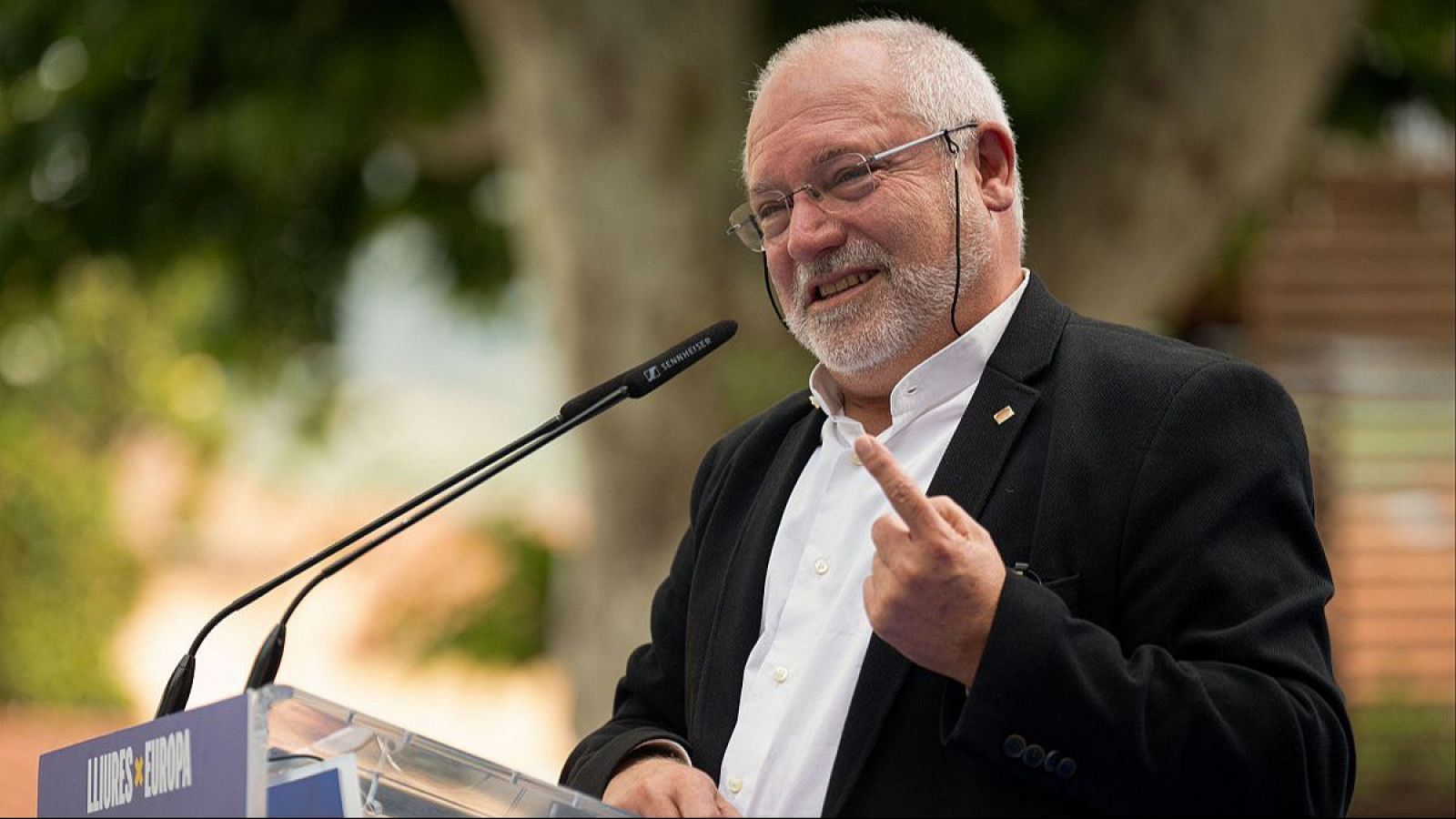 Lluís Puig, exconseller de la Generalitat, en un acte de campanya de Junts | EFE