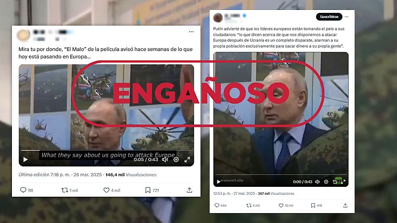 Este vídeo de Putin descartando atacar Europa no es actual