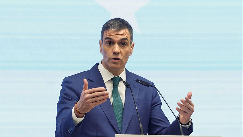 El presidente del Gobierno, Pedro Sánchez, en la quinta edición del 'Foro Fondos Europeos'