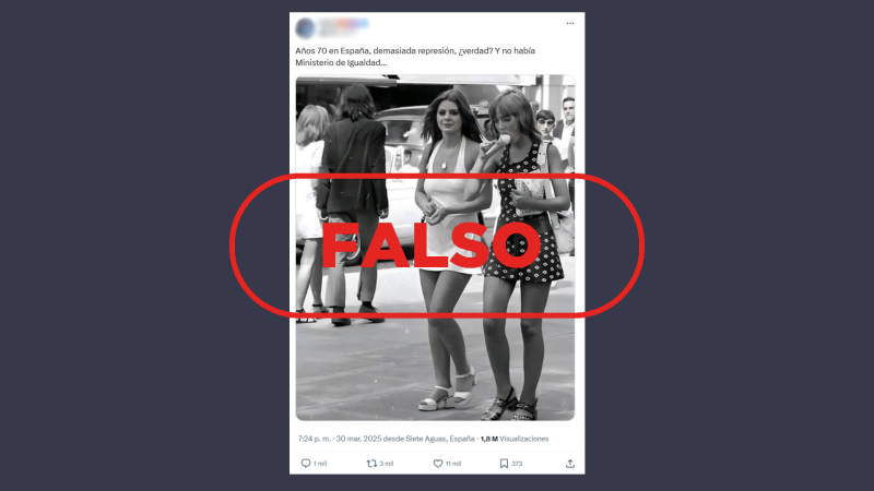 No es una imagen realizada en España en los 70, está captada en Londres