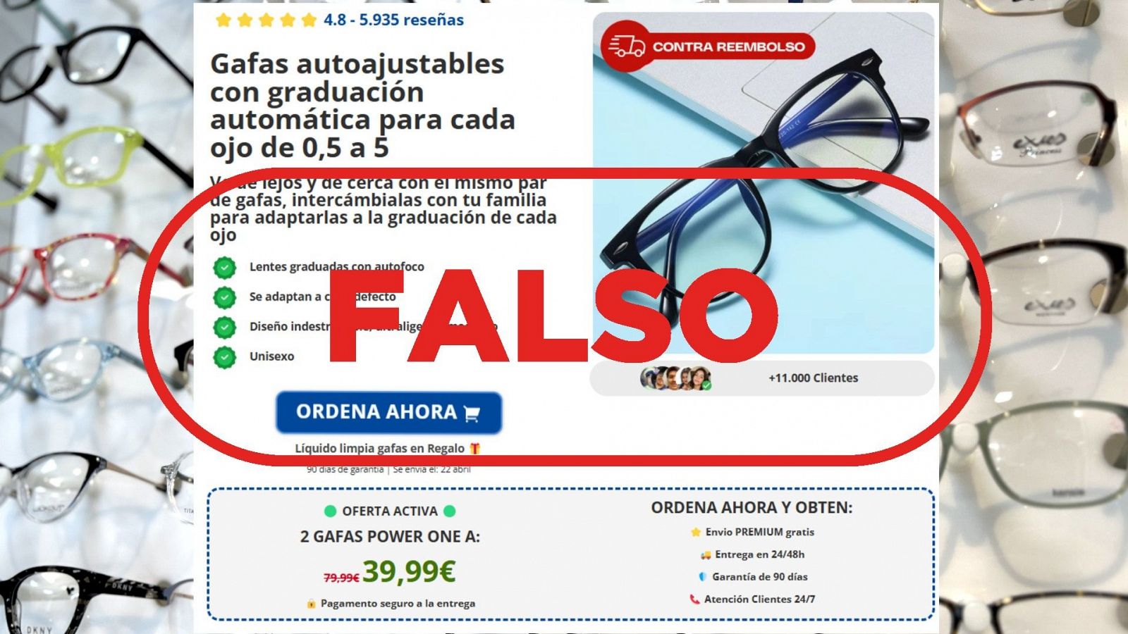 Estas gafas no garantizan una visión clara en cualquier situación