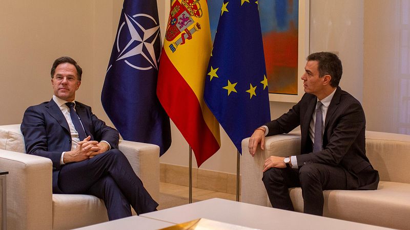 Sánchez conversa con Rutte sobre su plan de aumentar el gasto en Defensa de España al 2%