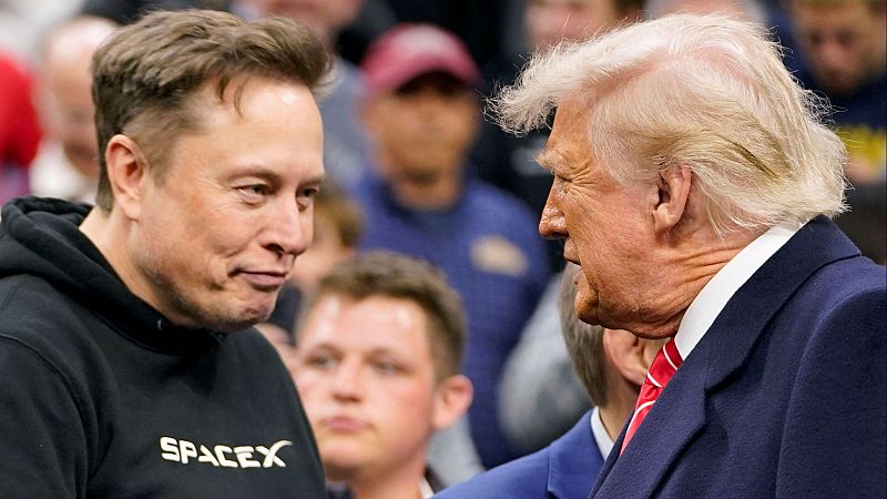 El magnate Elon Musk y el presidente estadounidense, Donald Trump