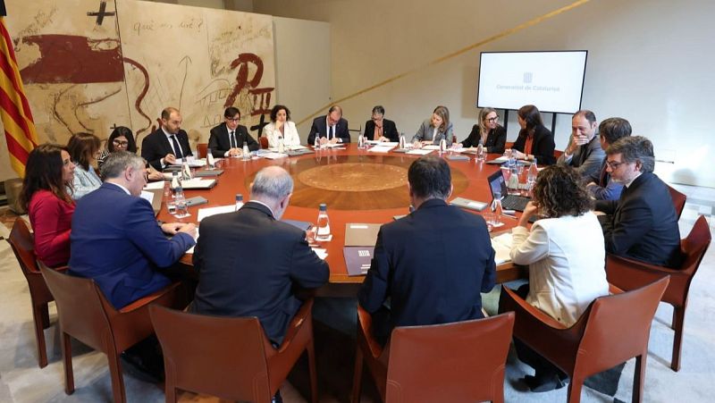 Reunió del Consell Executiu de la Generalitat encapçalat per Salvador Illa