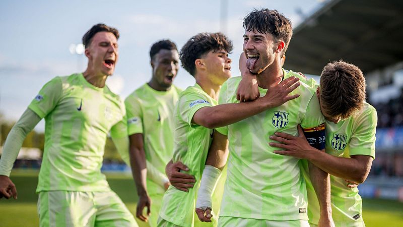 El FC Barcelona logra la victoria en la UEFA Youth League tras golear en la final al Trabzonspor turco