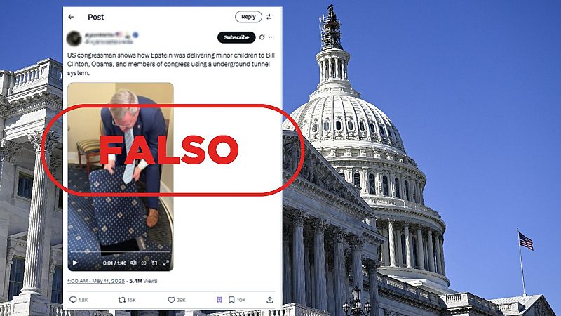 No es un túnel para tráfico de menores en el Capitolio, es falso