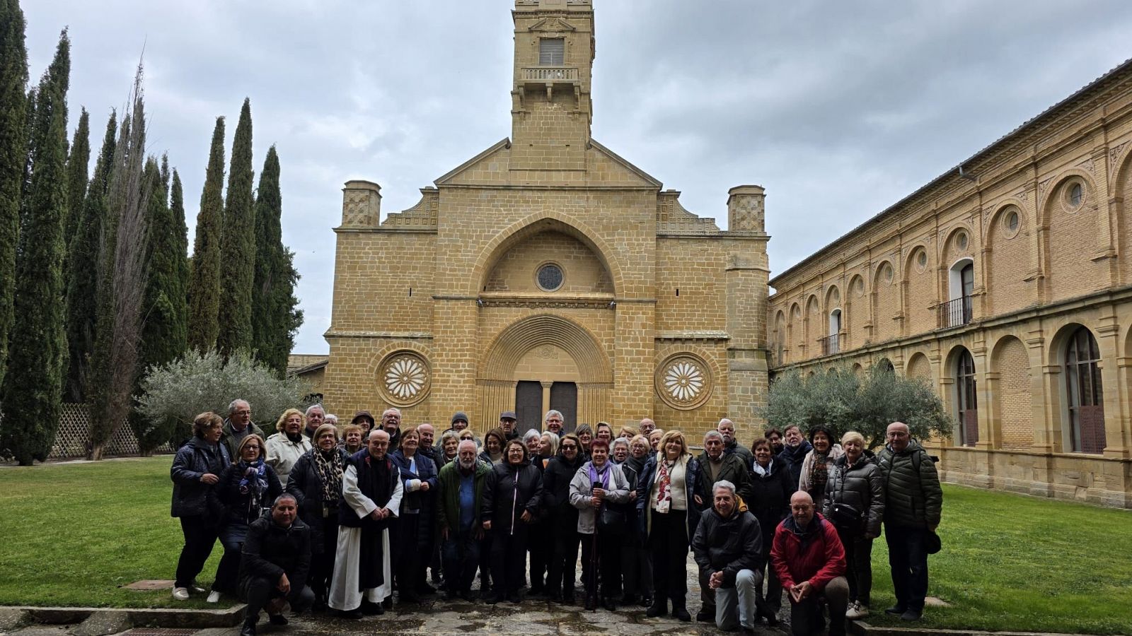 Veteranos en el monasterio de la Oliva