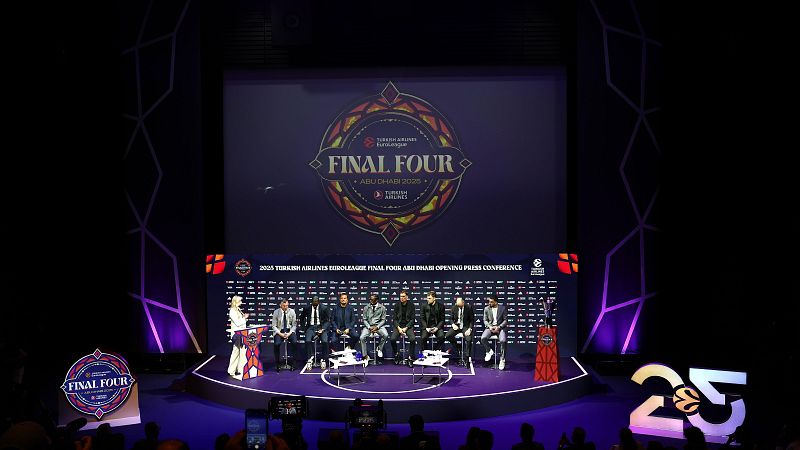 Imagen de la rueda de prensa de apertura de la Final Four de la Euroliga en Abu Dabi 2025