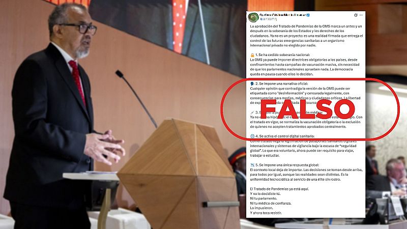 El Tratado de Pandemias de la OMS no "impone" directrices a países ni la vacunación obligatoria