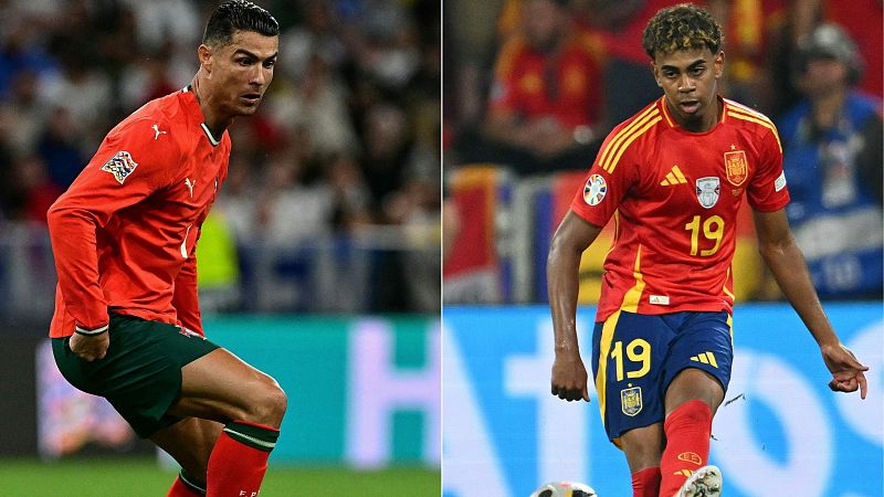 Portugal - España: Cristiano Ronaldo y Lamine Yamal