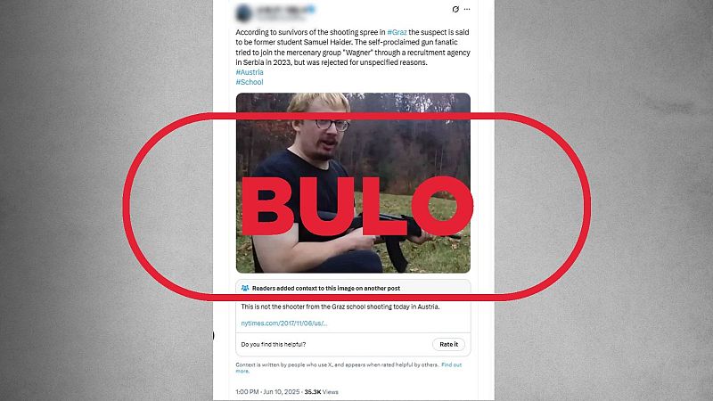 Esta foto no muestra al autor del tiroteo en Graz