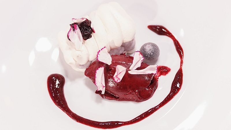 Receta de merengue de arándanos de Bea en MasterChef 13