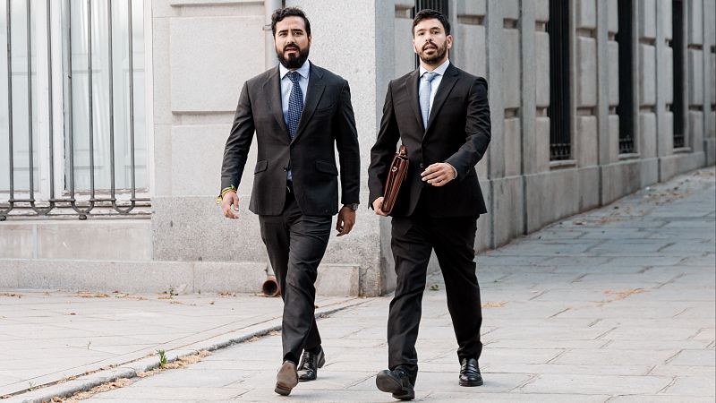 El eurodiputado Alvise Pérez, en su llegada al Tribunal Supremo este viernes