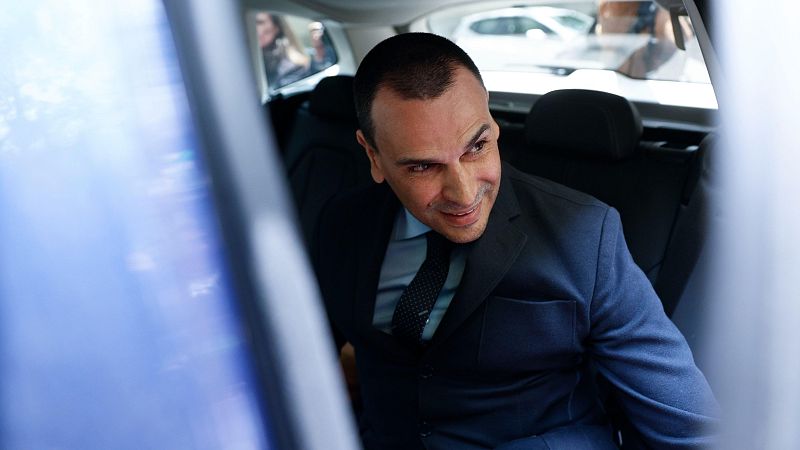 Alberto González Amador, novio de la presidenta de Madrid, Isabel Díaz Ayuso, a su salida del Tribunal Superior de Justicia de Madrid