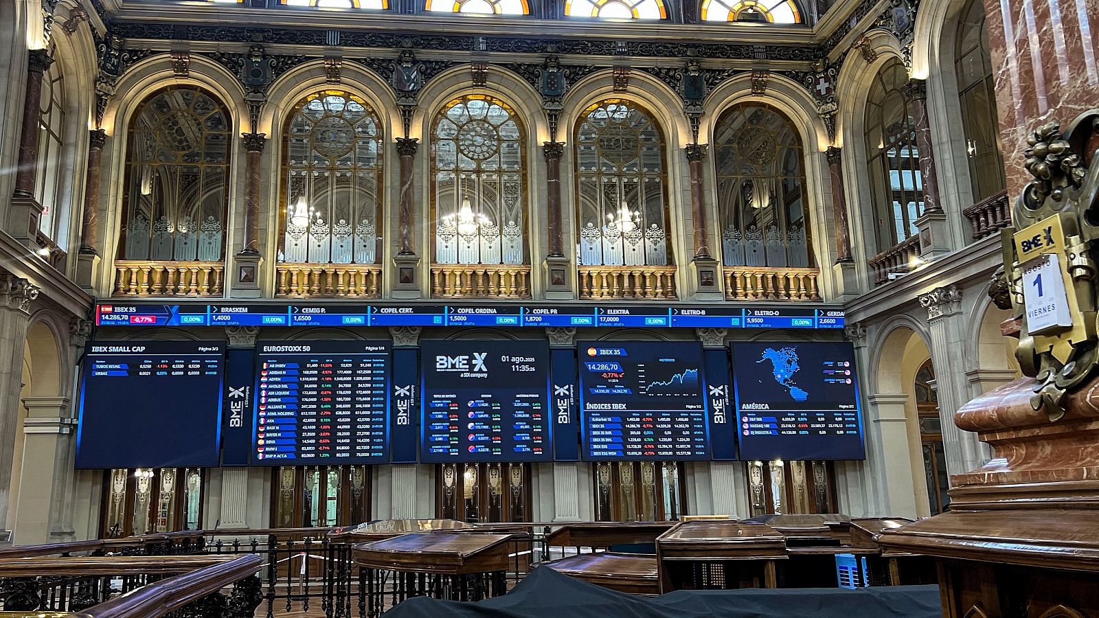 El IBEX 35 cae más del 2% lastrado por la banca y la apertura en rojo de Wall Street tras los aranceles de Trump
