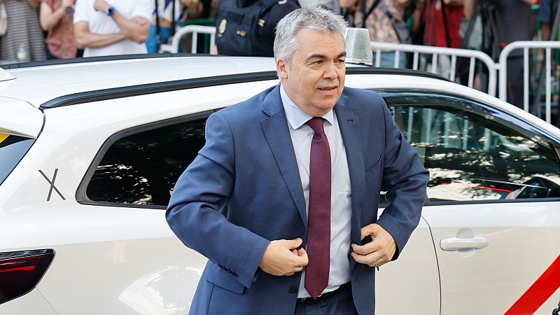 El exsecretario de Organización del PSOE Santos Cerdán, en una imagen llegando al Tribunal Supremo