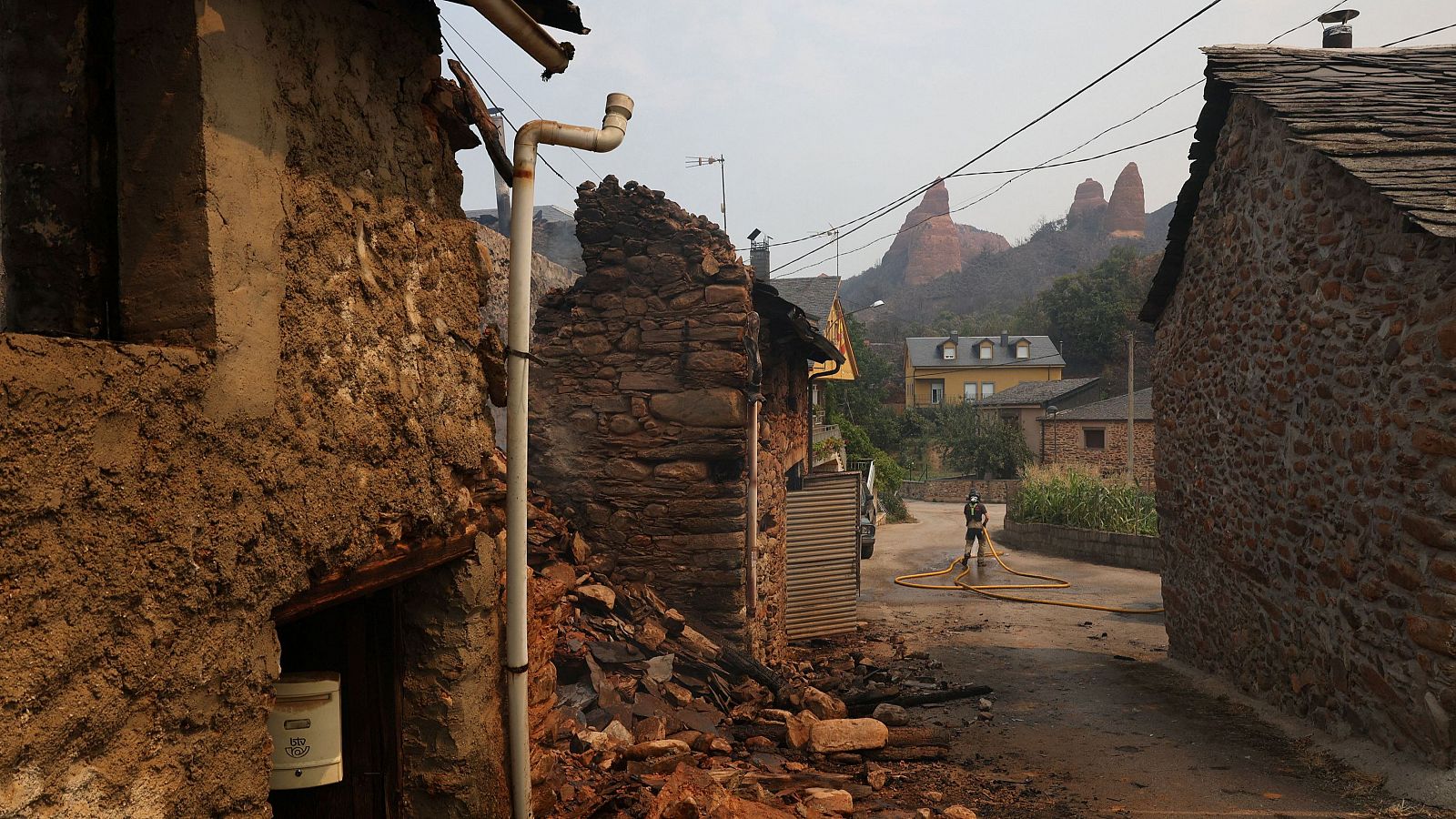 Afectación del incendio de Las Médulas, en León