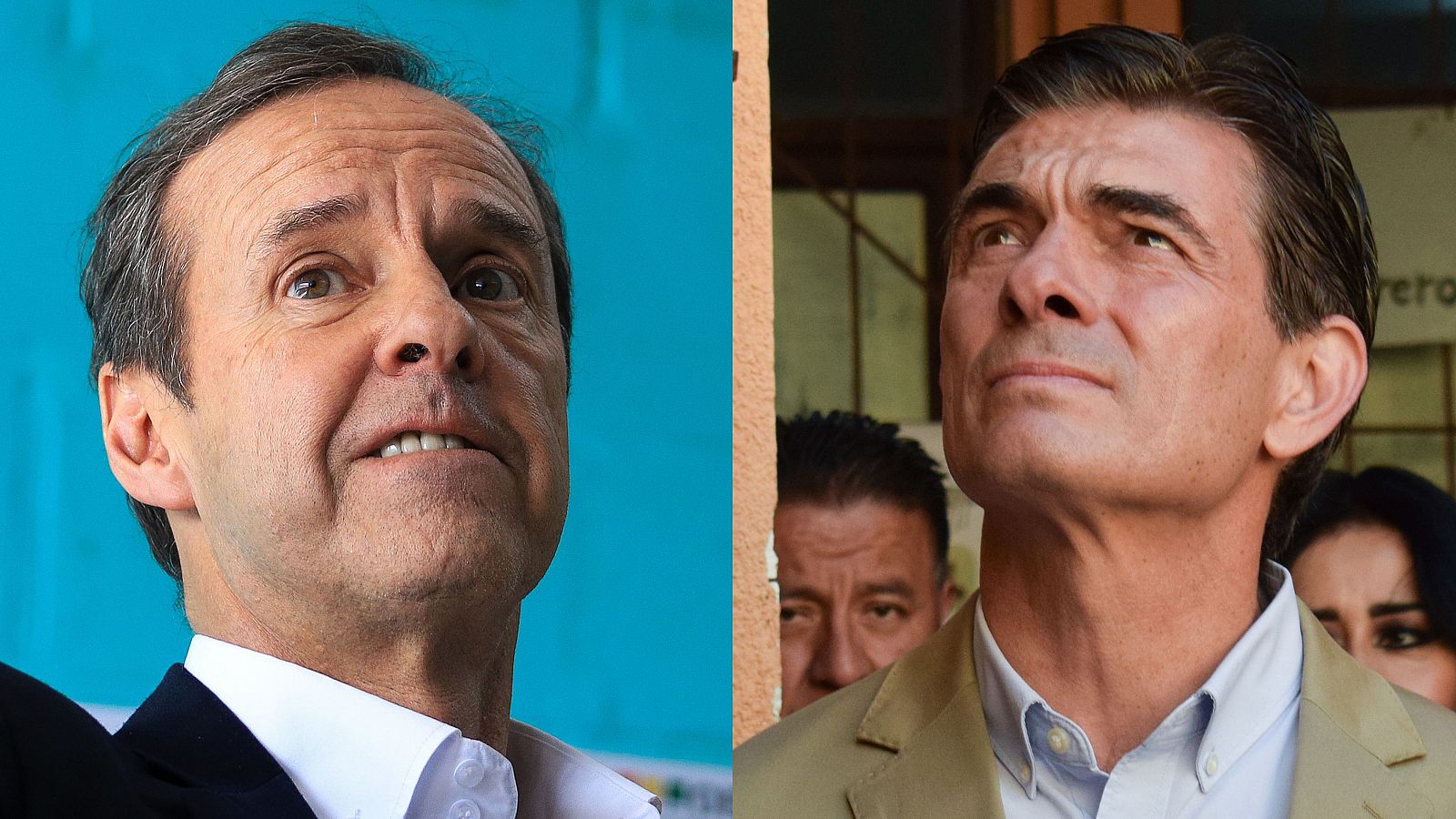 El expresidente de Bolivia Jorge 'Tuto' Quiroga y el senador opositor Rodrigo Paz Pereira