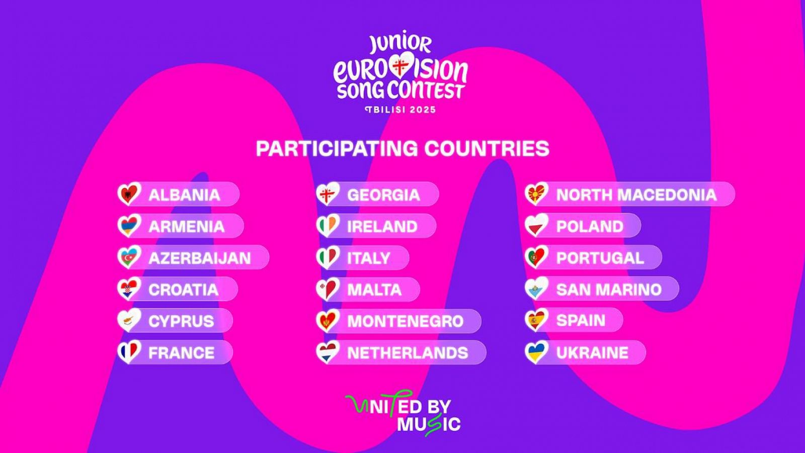 Eurovisión Junior 2025: Estos son los 18 países que participan