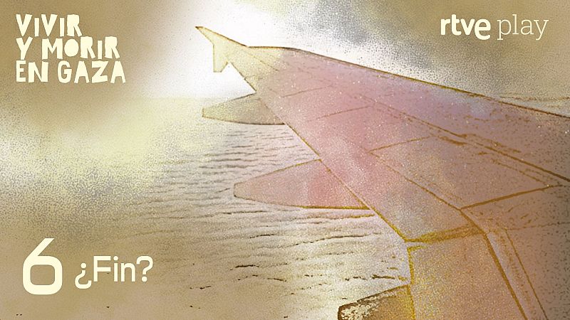 Vista desde la ventana de un avión, mostrando el ala sobre el mar y un cielo nublado. En la imagen se distinguen elementos gráficos como el título de un programa y el logotipo de una plataforma.