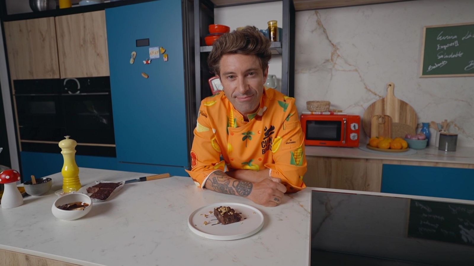 La recepta de brownie de xocolata i nous exprés del Chef Bosquet pas a pas
