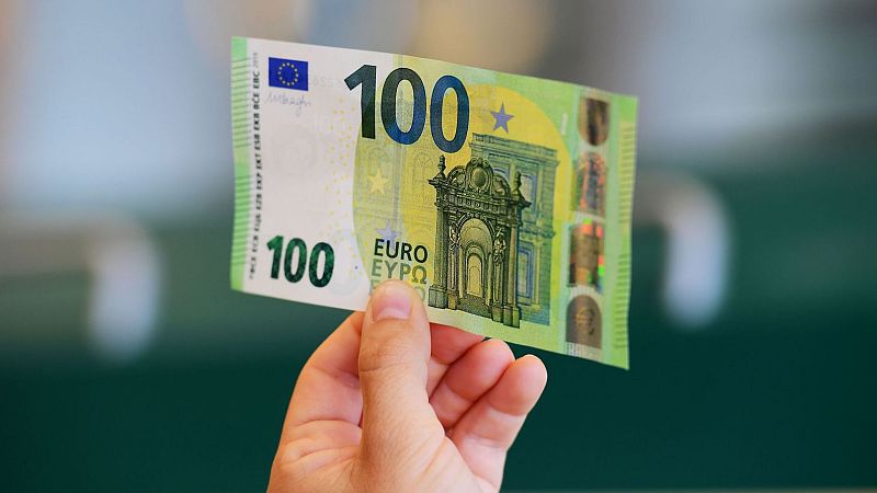 Un bitllet de 100 euros autèntic i de curs legal