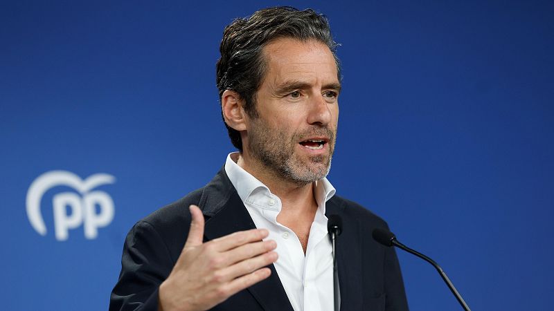El portavoz del PP, Borja Sémper durante una rueda de prensa