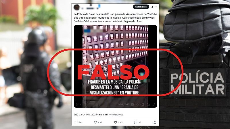 No es una "granja de visualizaciones de YouTube” desmantelada en Brasil