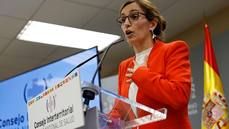 Rueda de prensa de la ministra de Sanidad, Mónica García