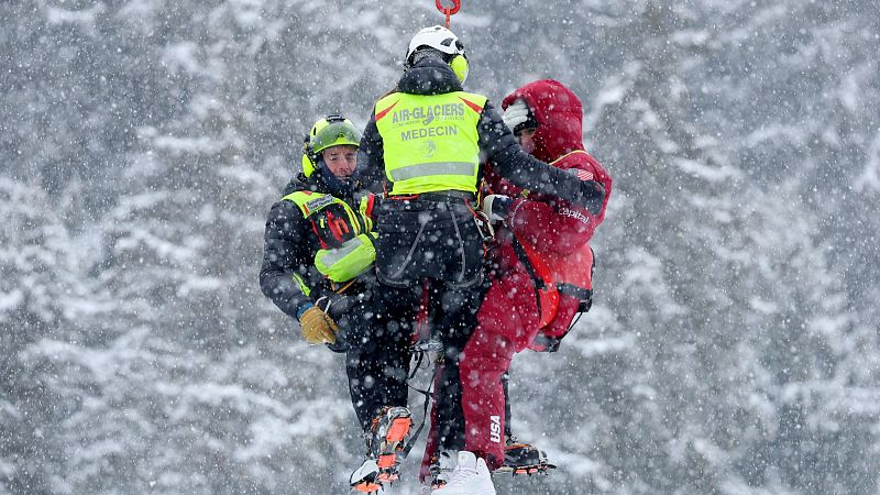 Lindsey Vonn sufre una caída en el descenso de Crans Montana a seis días de los Juegos