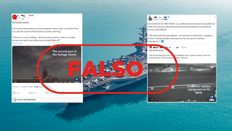 Imágenes de un portaaeronaves de EE.UU. en 2021, publicadas como actuales