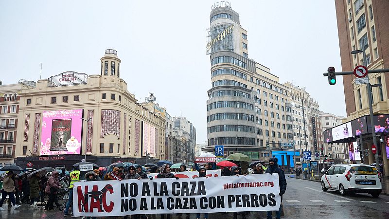 Manifestaciones contra la caza en toda España