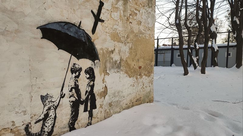 Detalle de un grafiti en Leópolis