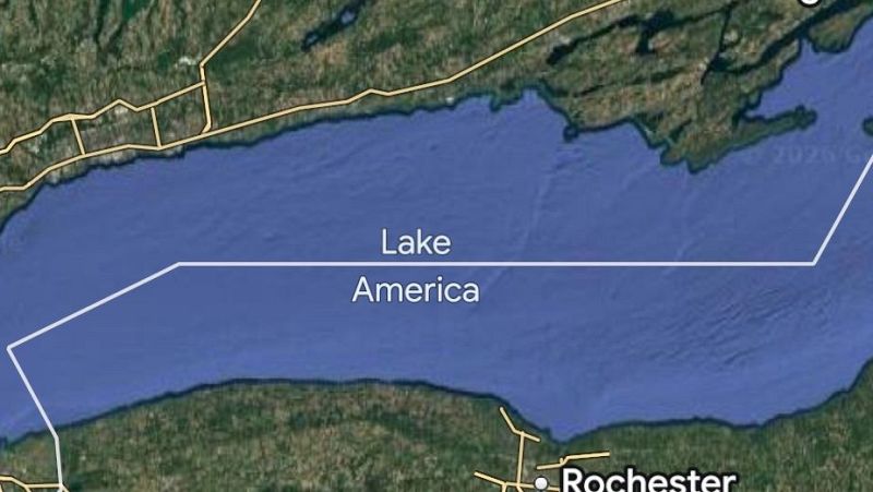 Google Maps cambia el nombre del lago Ontario a lago América para los usuarios estadounidenses