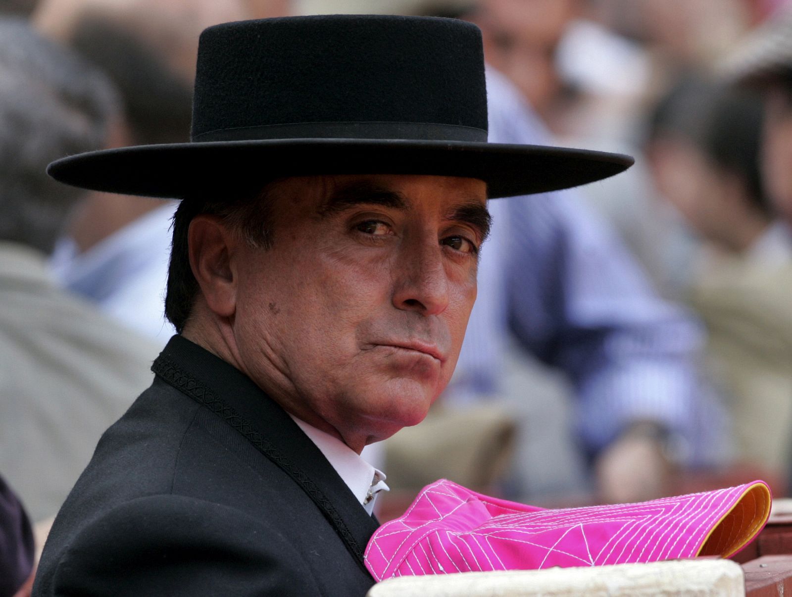 Spanish matador Ortega Cano looka around during a bullfighting festival in Cordoba