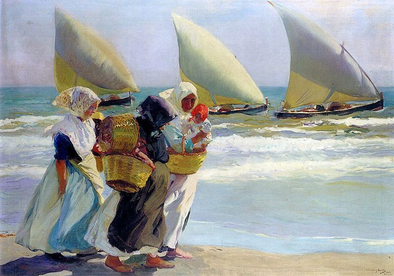 'Las tres velas' de Joaquín Sorolla que va a salir a la venta en la galería Sotheby's.