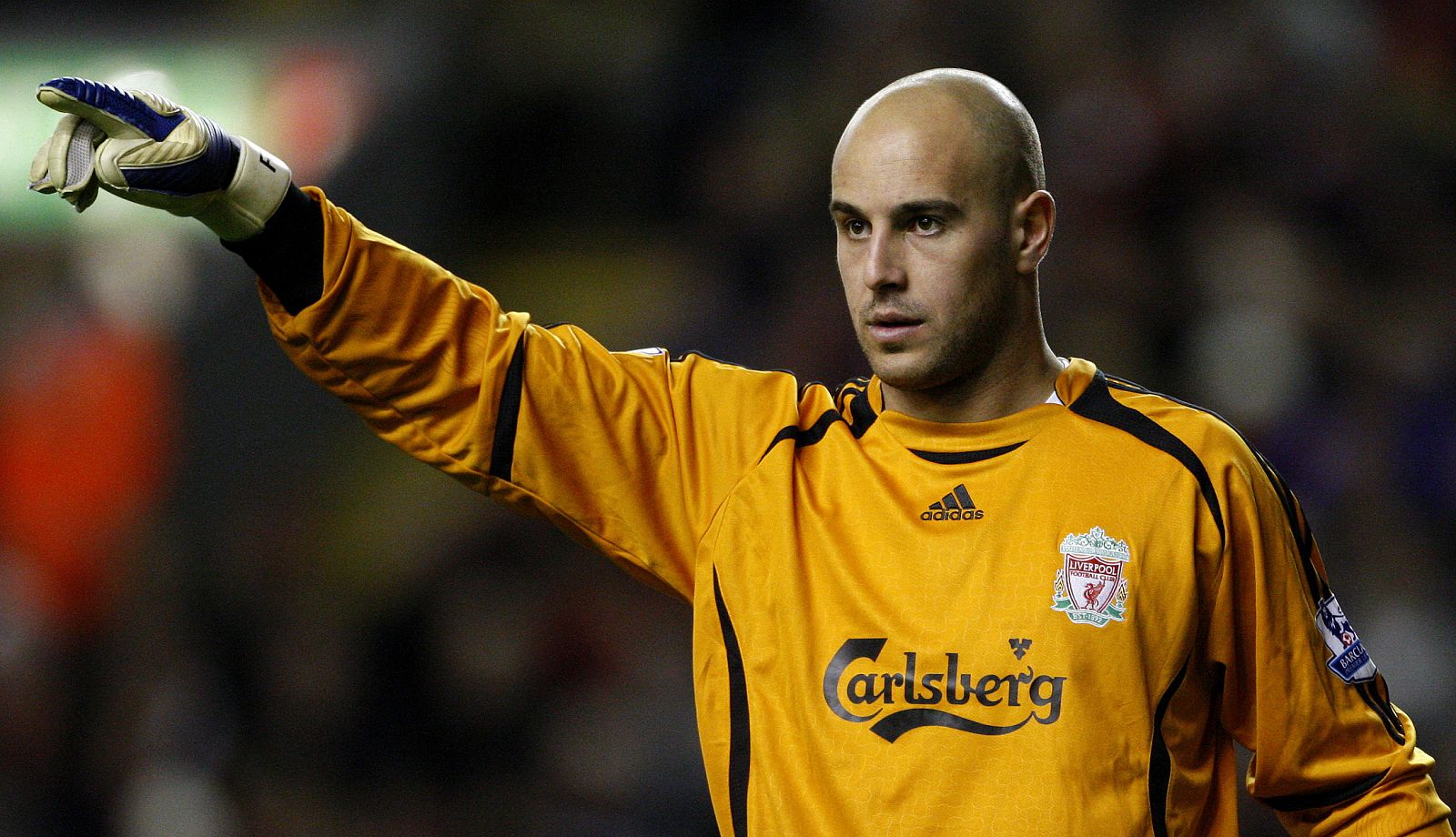 José Manuel Reina llegó al Liverpool en julio de 2005 procedente del  Villarreal.