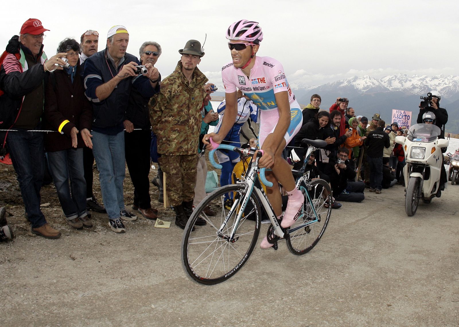 Alberto Contador ha finalizado cuarto en la cronoescalada con final en Plan de Corones.
