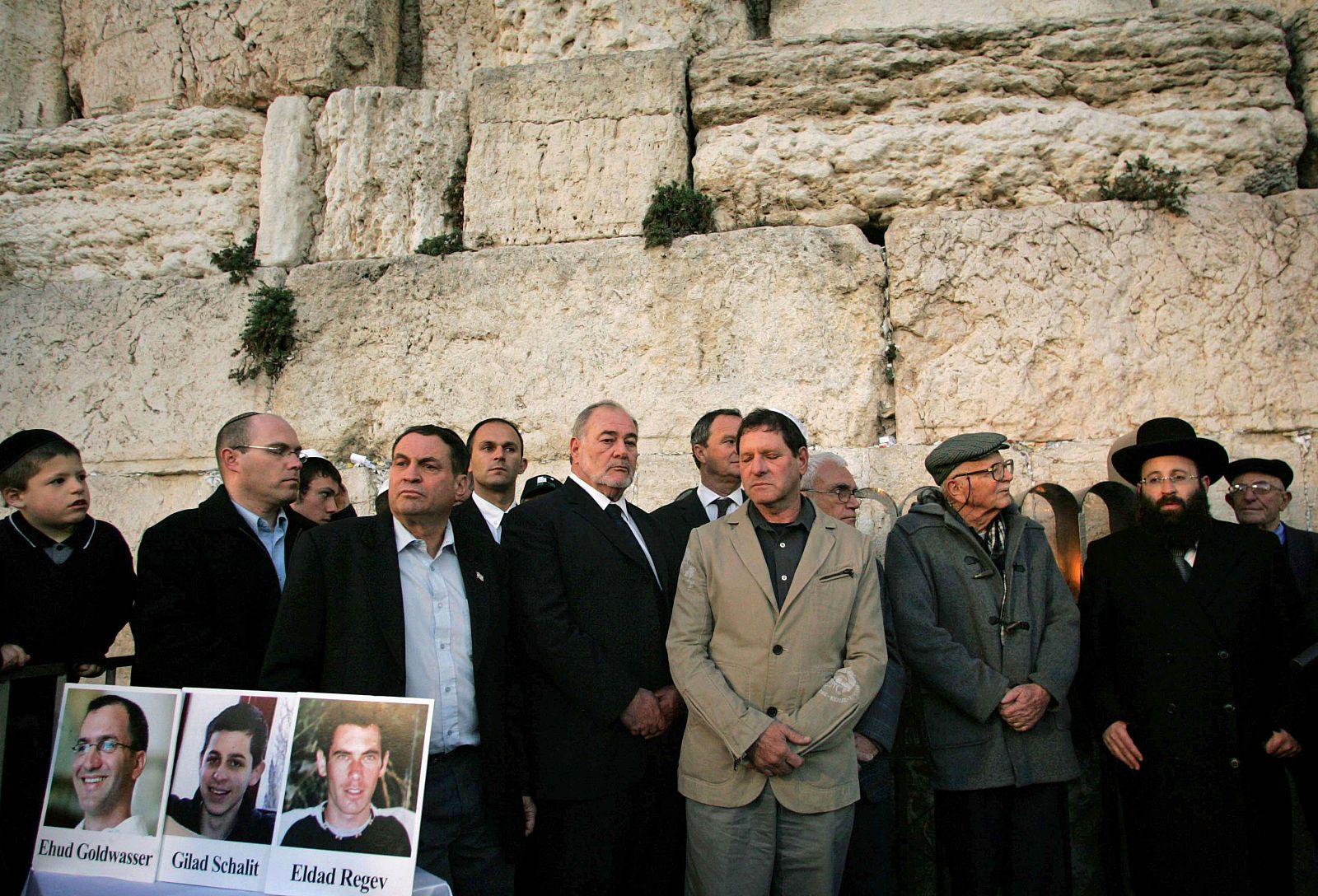 Family members of kidnapped soldiers attend candle lighting ceremony at the Western Wall in Jerusalem