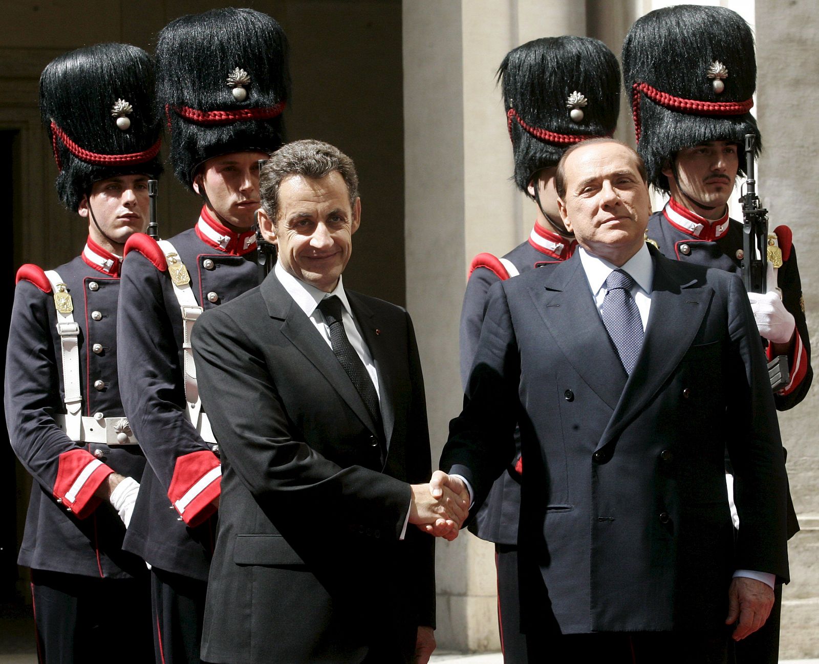 Berlusconi y Sarkozy en Roma