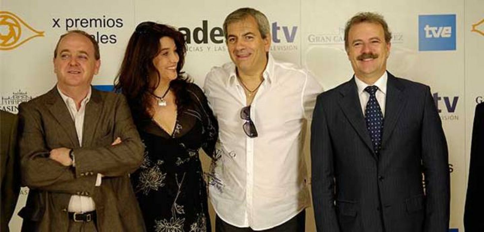 Javier Pons, Pilar Socorro, Carlos Sobera y Manuel Campo Vidal, en la presentación de los premios