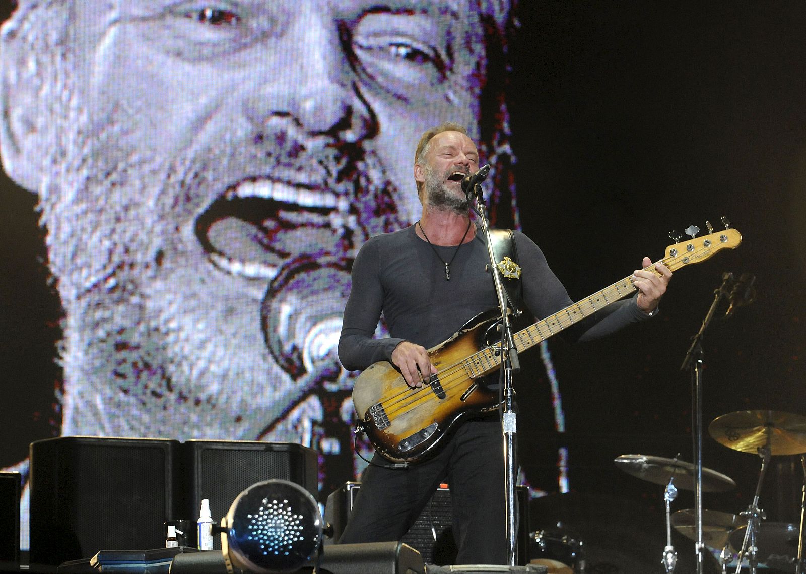 El cantante de Police, Gordon Matthew Sumner, Sting, durante su actuación en Rock in Rio.