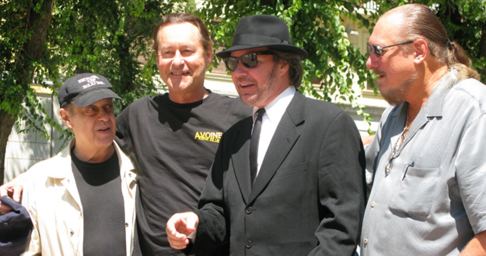 De izquierda a derecha,  Alan Rubin, Tom Malone, Johny Rosch y Steve Cropper, miembros de 'The original Blues Brothers Band'.