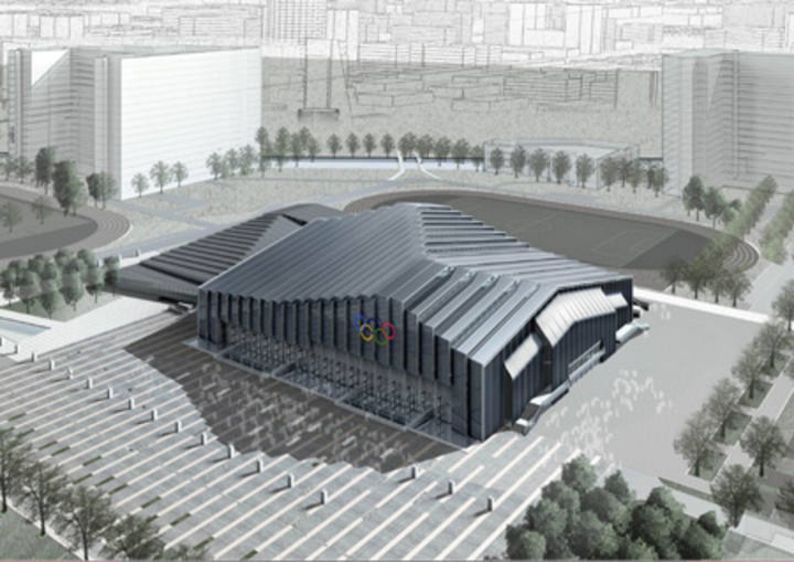 Maqueta infográfica del Pabellón de lucha