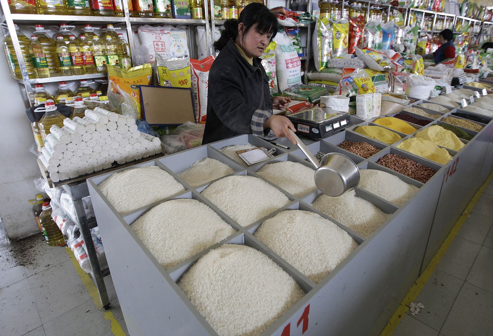 El arroz prolifera como alimento básico en los mercados de Pekín