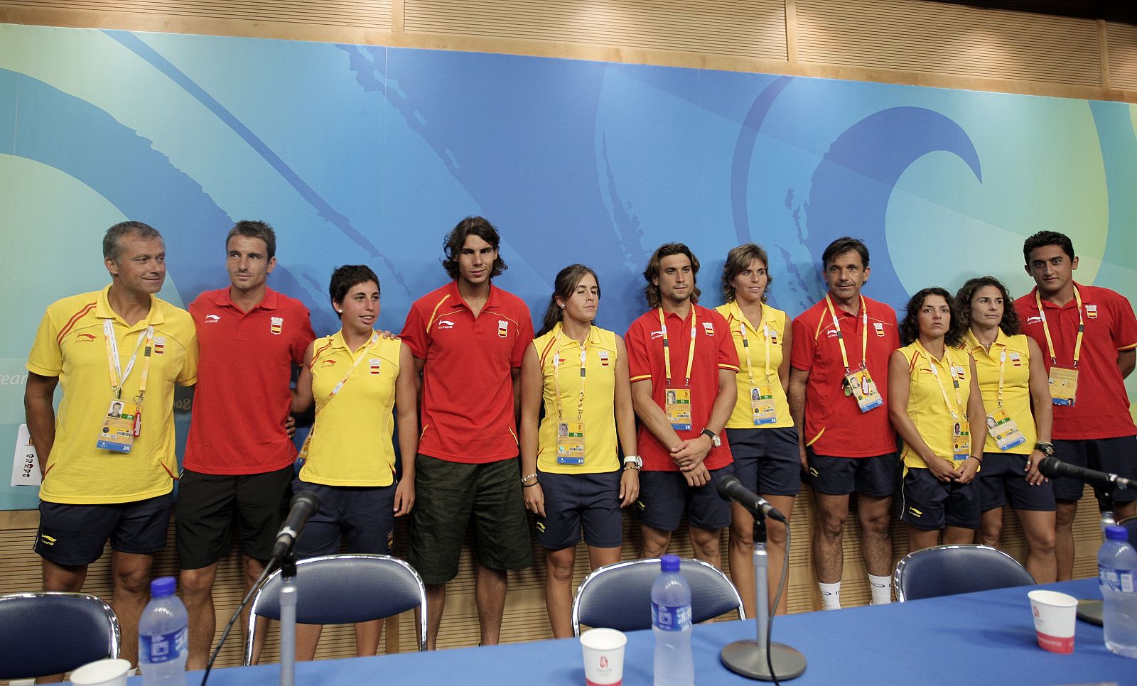 El equipo olímpico español de tenis, al completo en Pekín.