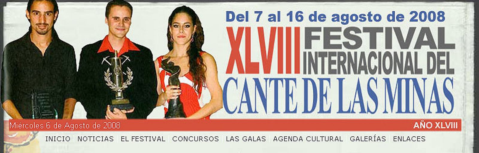 Página web del Festival Internacional del Cante de las Minas de La Unión.