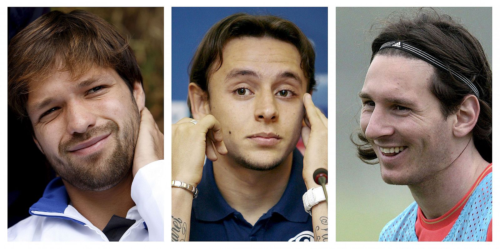Diego, Rafinha y Messi