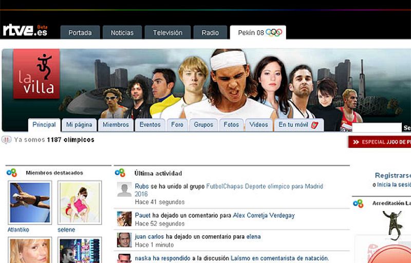 En esta comunidad virtual podrás crear foros, subir fotos y vídeos y comentar todo lo que pasa en los Juegos.